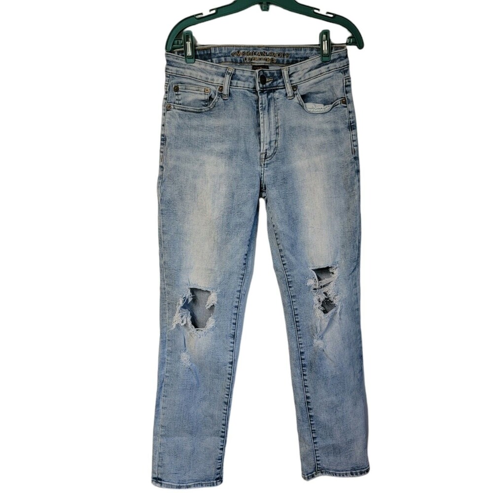 American Eagle Jeans Distressed Slim Straight Ripped‎ Jeans